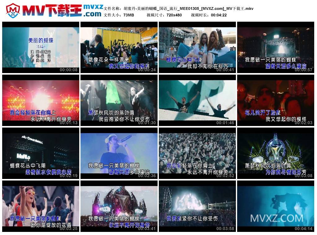 胡蜜丹-美丽的蝴蝶_国语_流行_MEE01305